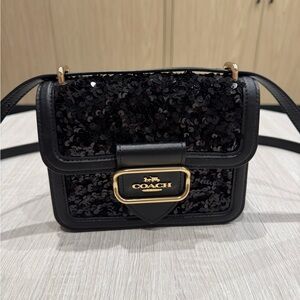 Coach Black Sequin Crossbody Bag